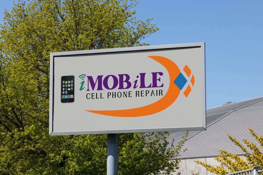 iMobile Signage — Logo mockup by Ranaverse