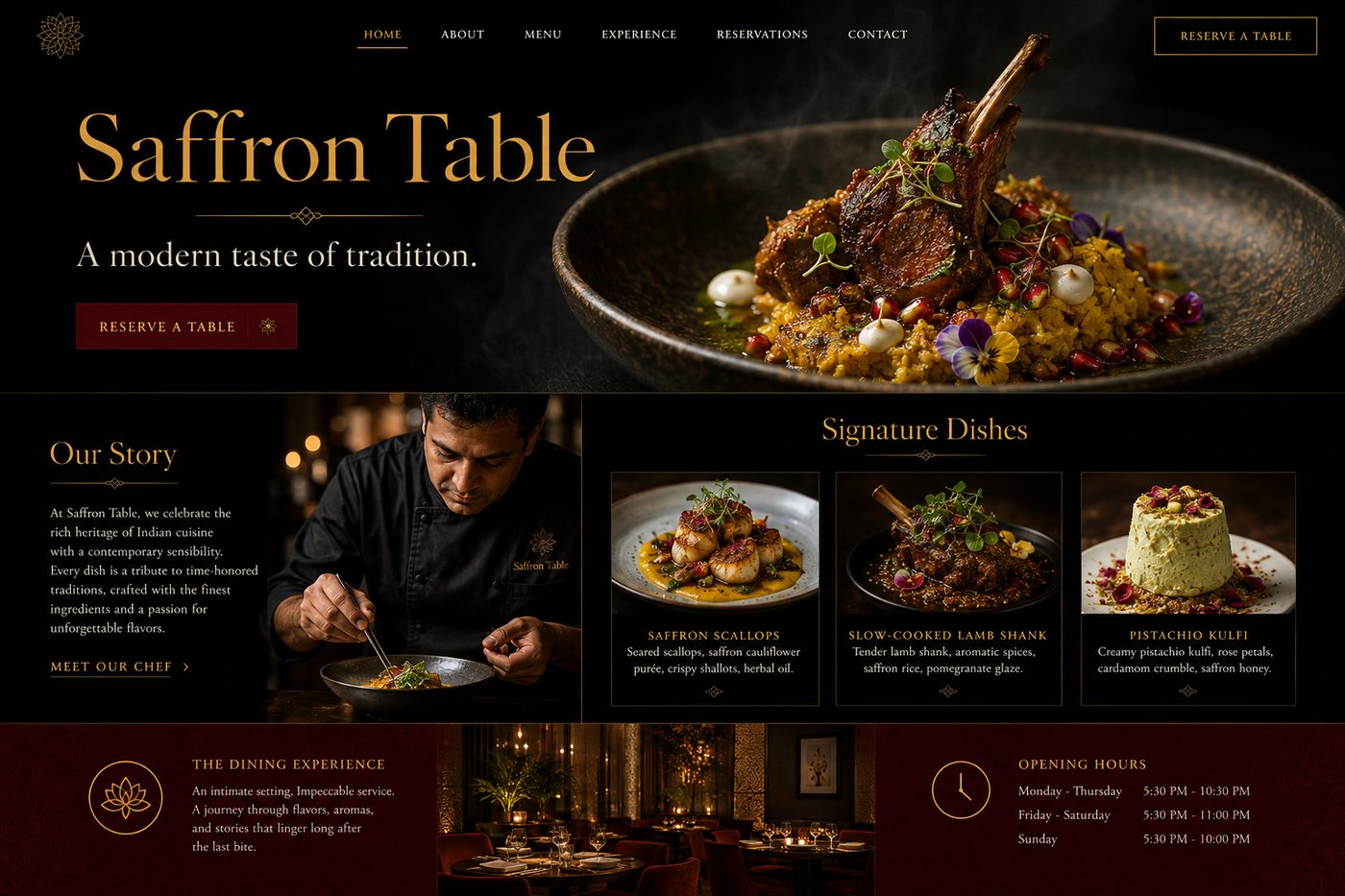 Saffron Table — Restaurant by Ranaverse