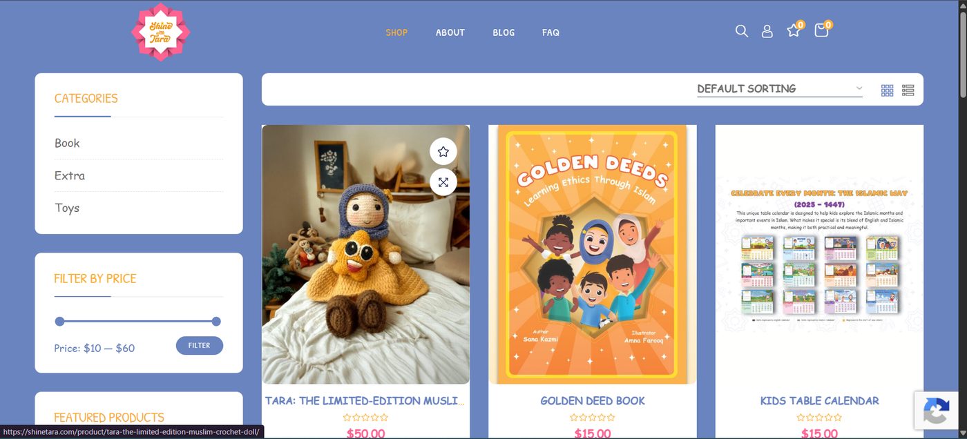Shine with Tara — Kids E-commerce by Ranaverse